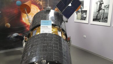 communications satellite orbiting above Earth